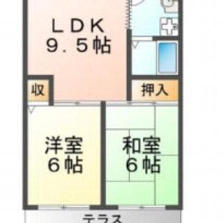 軽自動車駐車場有り♫小型犬飼育可能♫人気間取り2LDK♫駅まで徒...