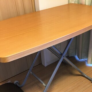 昇降式テーブル 無段階 105cm×60cm 高さ70cmまで