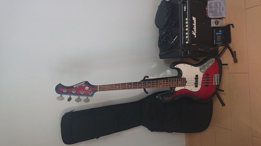 【取引中】Bacchus ジャズベース + Marshall MB30 + ソフトケース +etc