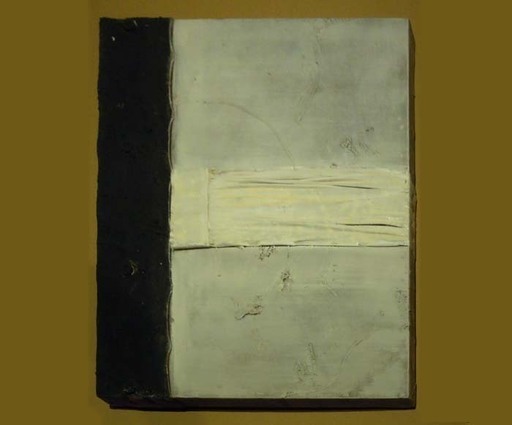 絵画★山岡清紫「作品 1990年」ミクストメディア★額縁付