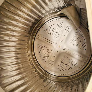 【美品】Sharp 縦型洗濯乾燥機 上開き 洗濯5.5kg/乾燥3.5kg × 1 ES-TX5B-N(ゴールド)