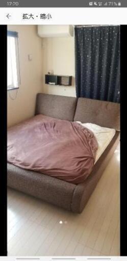 高級モダンベッドARMONIAキング Nsleepマットレス付、ベッドパッド