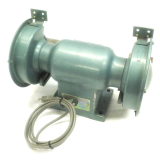 [K1120B] 日立工機 150mm 卓上グラインダ GT15 未使用砥石3点付 動作品 電動工具 大工道具