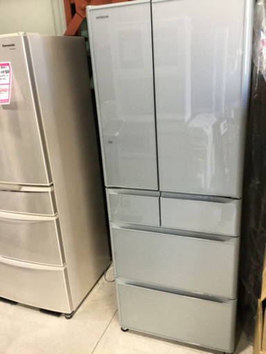 HITACHI 475L 6ドア ノンフロン冷凍冷蔵庫 R-F48M1 2016年