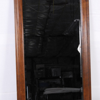 1344 オーク 木製フレーム 鏡 ミラー 壁掛け鏡 高さ87ｃ...