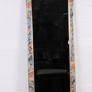 1345 花柄フレーム 鏡 ウォールミラー 壁掛け鏡 高さ約10...