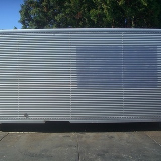 ♪千AA58♪物置♪コンテナ♪美品♪高さ有♪鍵付♪スライドドア大きい