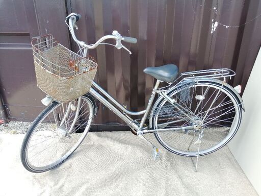 激安‼自転車　シルバー　銀色　鍵付き　譲渡済み
