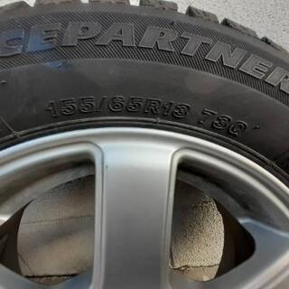 【2018年製】【バリ溝】INVERNO 13in 4.5J +43 PCD100 ブリヂストン アイスパートナー2 155/65R13 2018年製 ワゴンR ミラ

