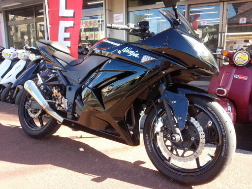 NO.2996　Ｎｉｎｊａ２５０Ｒ（ニンジャ２５０Ｒ） エアロカウル　ＨＩＤライト　バックステップ　ブラック　☆彡