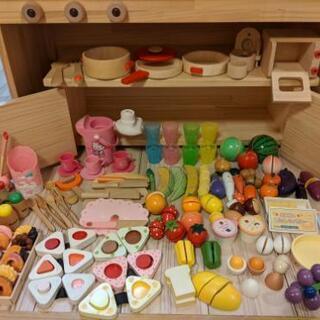 お引渡し予定者決定）おままごと 木製 キッチン マザーガーデンなど