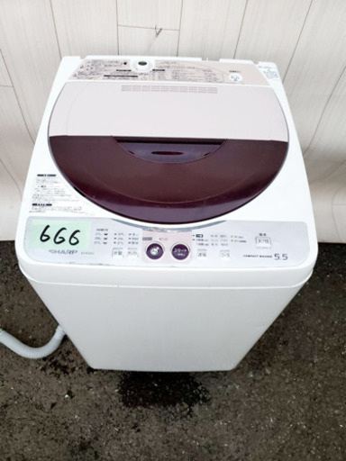 666番 SHARP✨全自動電気洗濯機⚡️ES-FG55J-C‼️