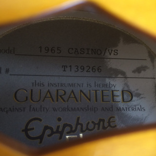 エピフォン カジノ ELITIST （純正ハードケース付）