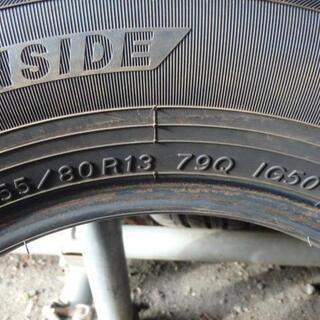 スタッドレスタイヤ　4本セット　13インチ　155/80R13　ヨコハマ　iceGUARD　iG50+　2017年製　155-80-13　冬タイヤ