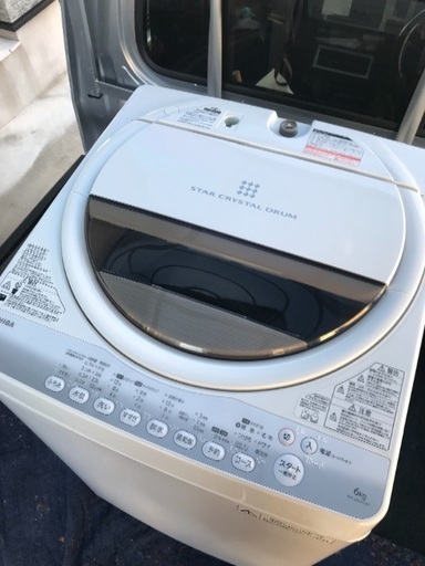 2013年製東芝全自動洗濯機容量6キロ。千葉県内配送無料。設置無料。