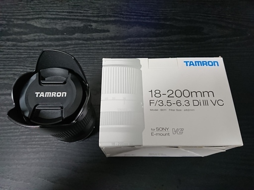 TAMRON タムロン 18-200mm F:3.5-6.3 Di III VC Model : B011 Black SONY E-mount レンズプロテクター付き 送料込み