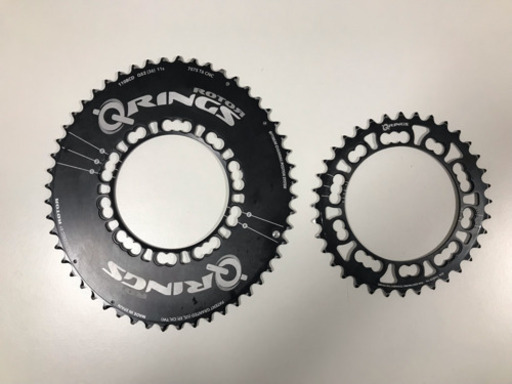 ROTOR ローター QRINGS チェーンリング2枚セット 52-36T BCD110 5アーム 楕円