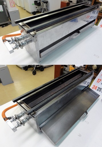 G-456◎中古品◎業務用 串焼き器 LPガス 2本パイプ