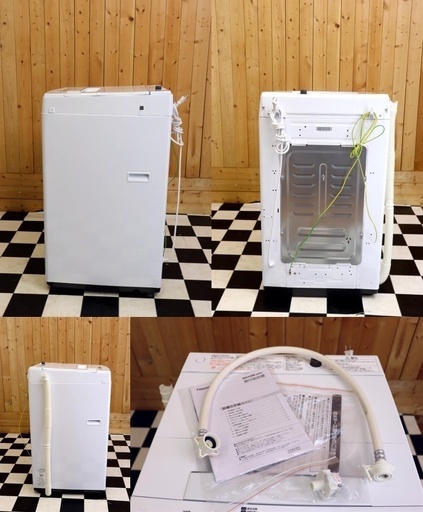 配達込み 美品　全自動洗濯機　TOSHIBA　AW-45M7　2019年製　4.5kg　ホワイト　単身　住まい　ステンレスドラム　パワフル洗浄