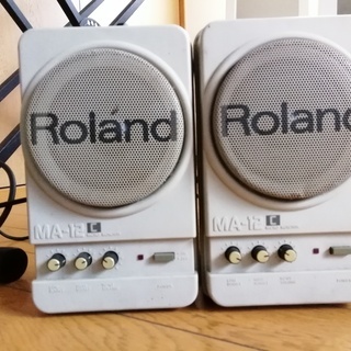 【あげます】Roland MA-12C（アンプ内蔵ステレオスピーカー）