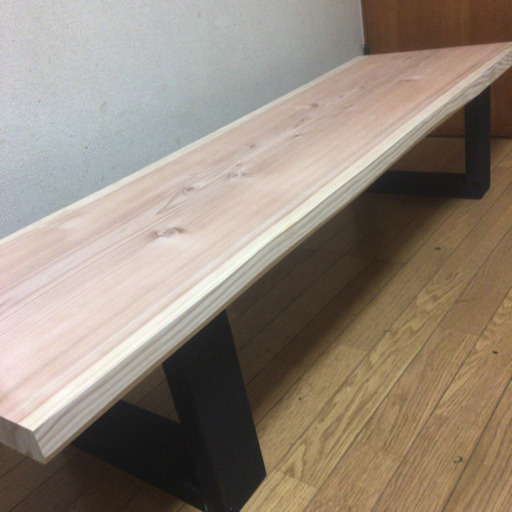 W150サイズ 天然杉 一枚板ダイニングテーブル 近場お届け可☆