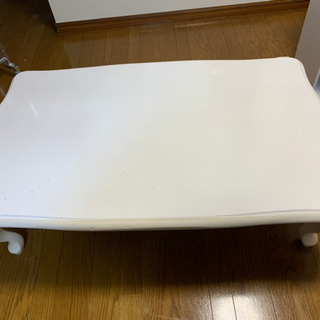 白い猫脚ローテーブル【無料】
