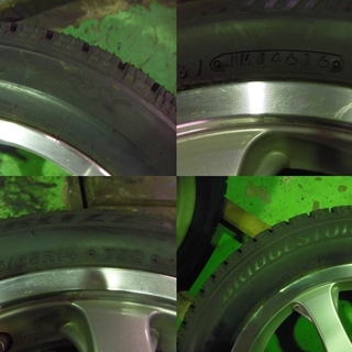 発送OKイボ付9.9分山ホイール付★155/65R14★ブリジストンVRX ４本　#974