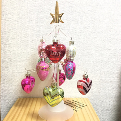 【未使用】クリスマスツリー　ハート　約3200円