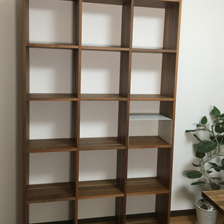 無印良品　スタッキングシェルフ　ウォールナット スタッキングシェルフセット・5段×3列・ウォールナット材 | 無印良品