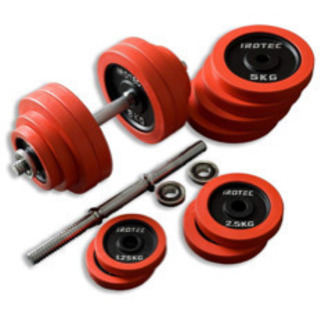 アイロテック ラバーダンベル 60kgセット ※② 説明必読です。24日まで値下 IROTEC(アイロテック) ラバー ダンベル 60KG セット