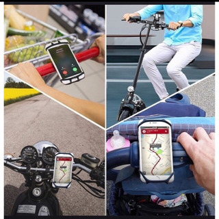 携帯ホルダー 携帯立て 自転車 ベビーカー 自撮り グレー