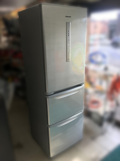 【自社配送は札幌市内限定】パナソニック ノンフロン冷凍冷蔵庫 3ドア 365L 2015年製 NR-C37DM-S シャイニングシルバー