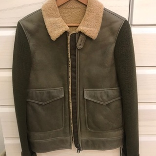 美品 vazzoler ミラノリブ ムートンジャケット