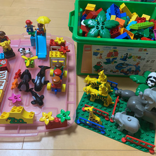 LEGOデュプロ楽しい動物園、ゾウさんバケツ他 計 3セット分