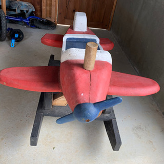 木製　ロッキング　飛行機