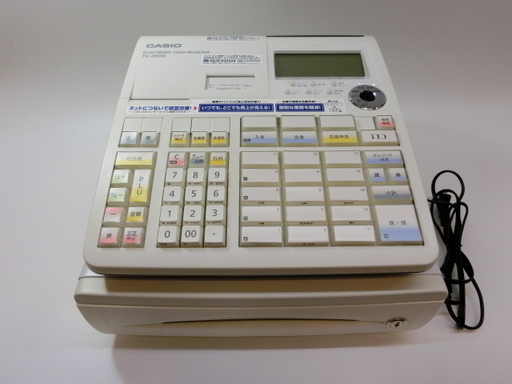 通電確認のみ カシオ CASIO 電子レジスター TE-2500 ホワイト [1-4] No.3405