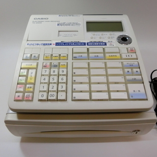 通電確認のみ カシオ CASIO 電子レジスター TE-2500 ホワイト [1-4] No.3405 通電確認のみ カシオ CASIO 電子レジスター TE-2500 ホワイト [1-4] No