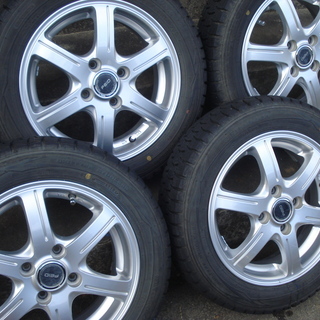14インチ 軽自動車用ダンロップ155/65R14 中古スタッドレス アルミ