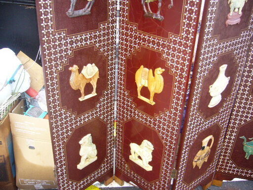 玉製彫刻屏風4連豪華品