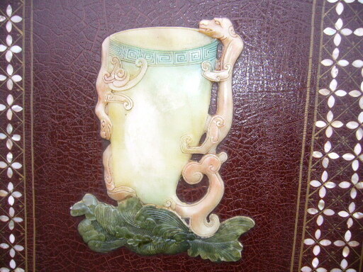 玉製彫刻屏風4連豪華品