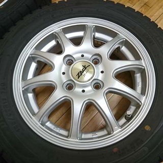 ガリ無し社外アルミ付 17年ダンロップ スタッドレスタイヤ155/65R13⑲