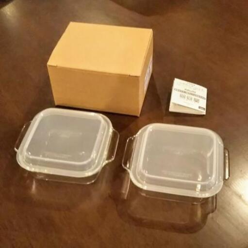 パイレックス 耐熱ガラス容器 蓋付き 2個セット まこじー 大田の生活雑貨の中古あげます 譲ります ジモティーで不用品の処分