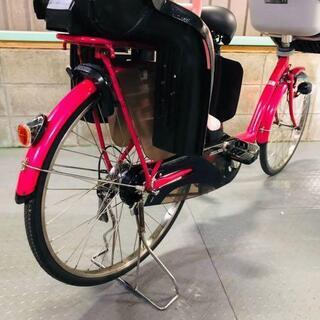 電動自転車 パナソニック ギュット ピンク 子供乗せ 3人乗り適合 後ろ