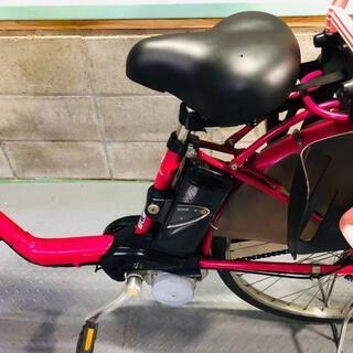 電動自転車 パナソニック ギュット ピンク 子供乗せ 3人乗り適合 後ろ