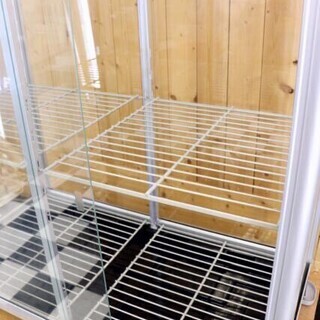 商談中・・・　 岐阜　直接引き取り限定　室内用温室　850×440×1500　４面　ガラス　ショーケース　引き戸　棚