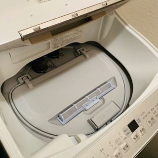 【美品】Sharp 縦型洗濯乾燥機 上開き 洗濯5.5kg/乾燥3.5kg × 1 ES-TX5B-N(ゴールド)