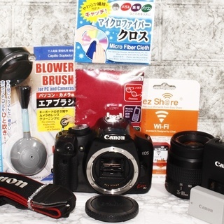 ★女性にも大人気★WifiSDでスマホ転送キヤノン kiss x2 レンズセット
