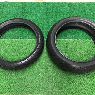 ほぼ新品！DUNLOP バリバリ伝説級ヤマ有り！バイクタイヤ前後セット 