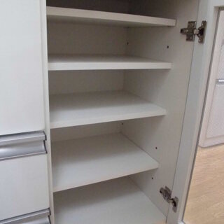 ニトリ サイドボード 食器棚 キッチン収納 収納棚 白 幅:120cm 札幌 ...