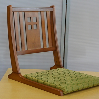 天然木 品のある座椅子 中居木工　折りたたみ座椅子
